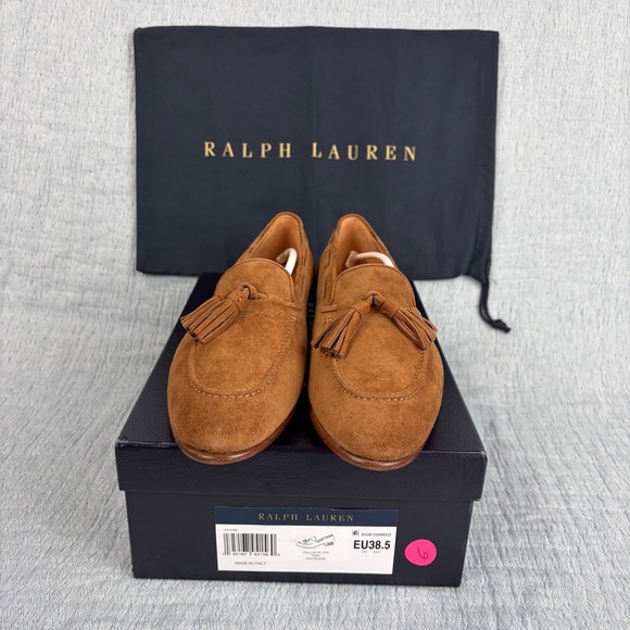Ralph Lauren Purple Label Shoes - Ralph Lauren Purple Label Quillis Tassel Loafers Teak Calf Suede EU 38.5 US 8.5